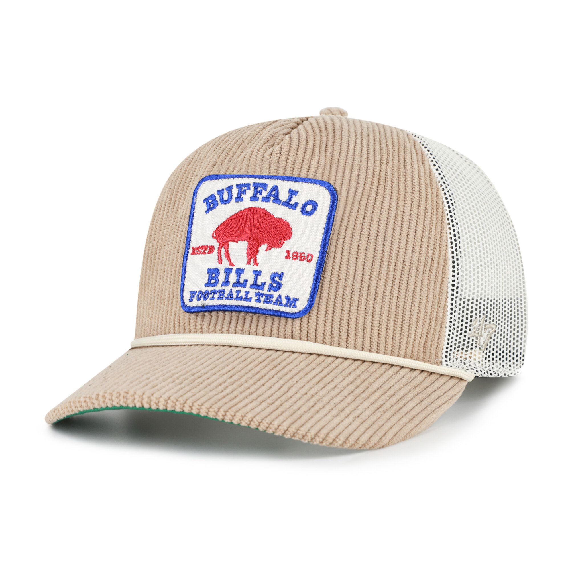 Men's '47 Khaki Buffalo Bills Throwback Cordlandia Hitch Adjustable Hat