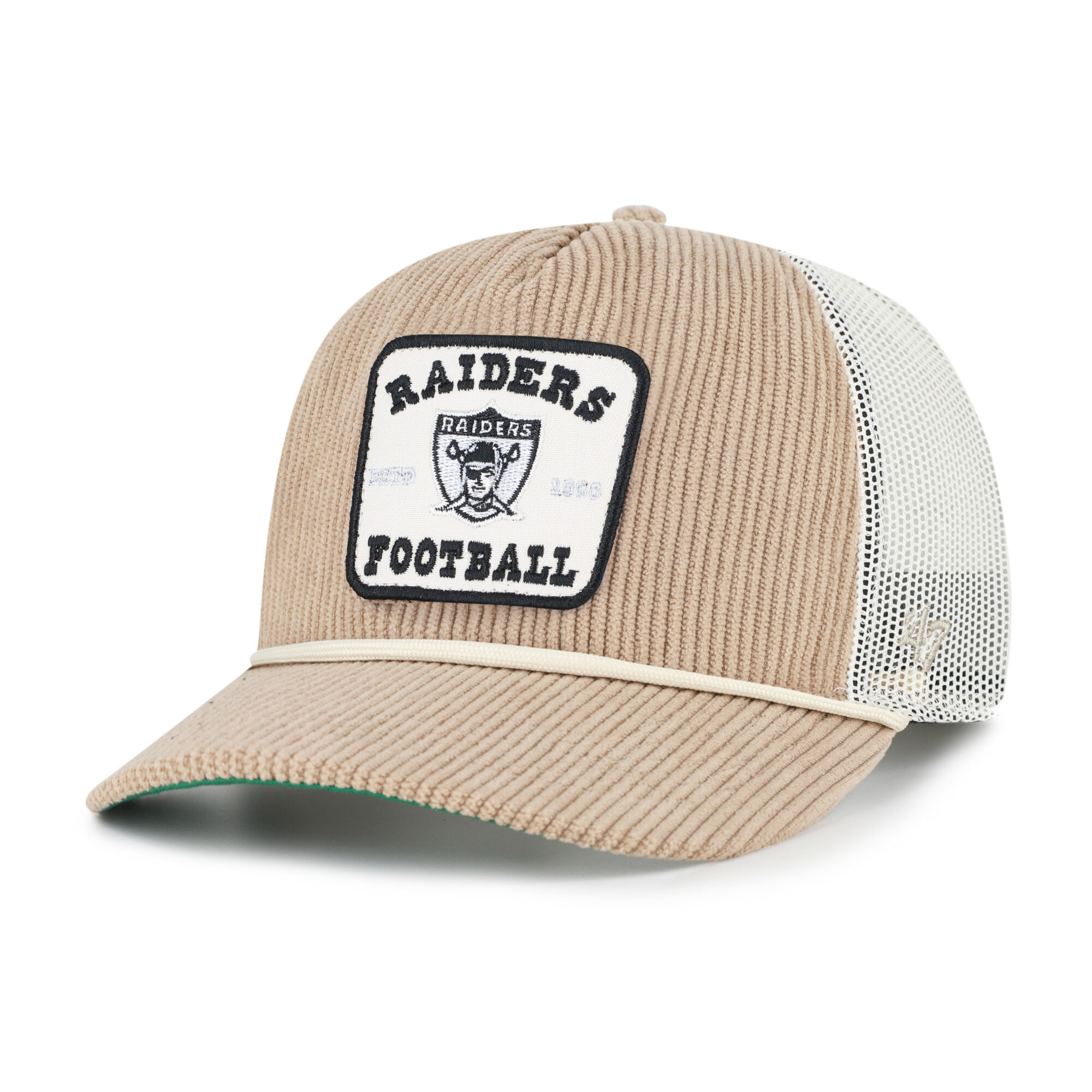 Men's '47 Khaki Las Vegas Raiders Throwback Cordlandia Hitch Adjustable Hat