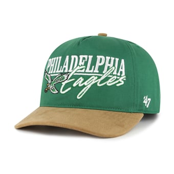 Men's '47 Kelly Green/Brown Philadelphia Eagles Throwback Scribe Line Hitch Adjustable Hat