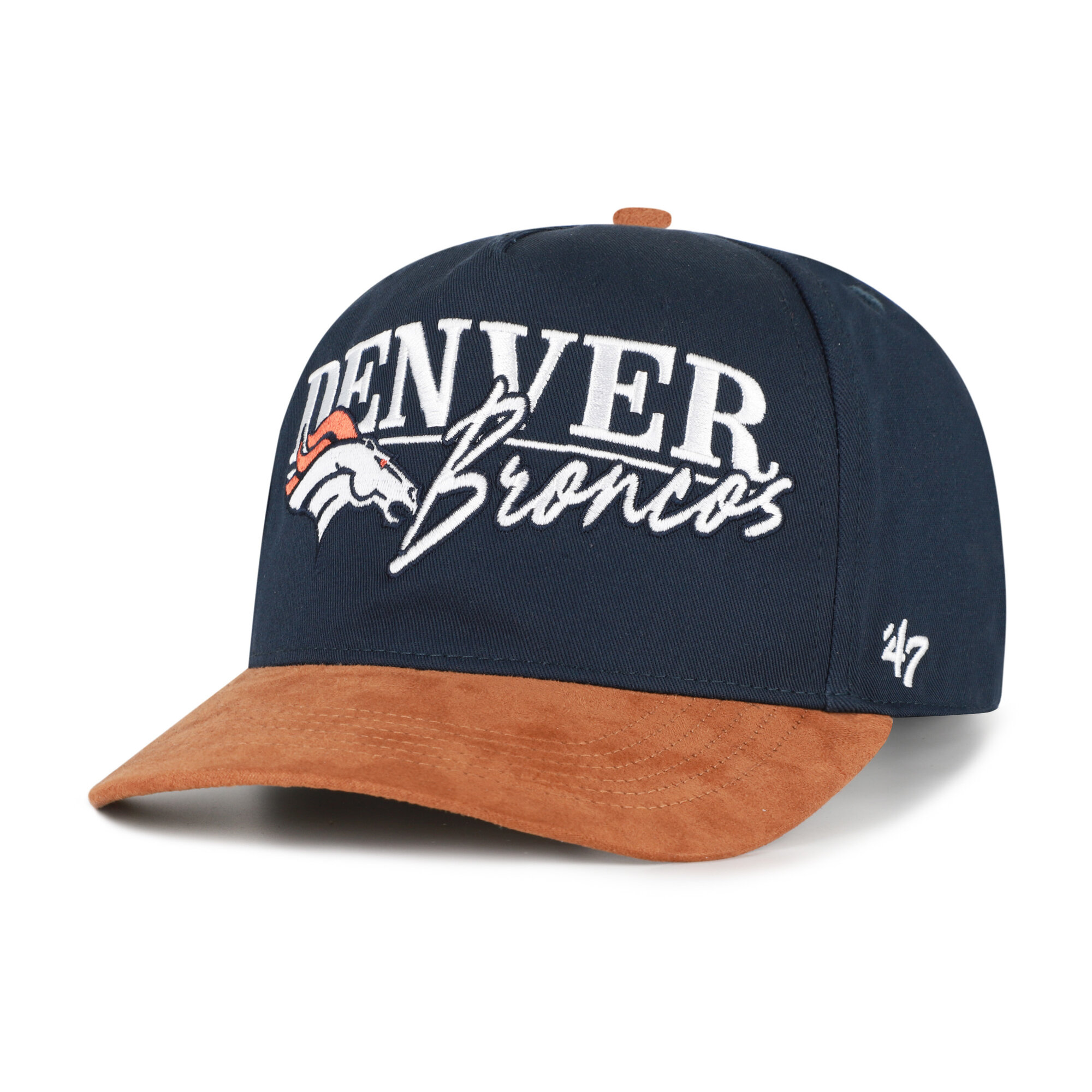 47 Brand '47 Denver Broncos NFL Scribe Line Hitch Snapback Hat in Navy