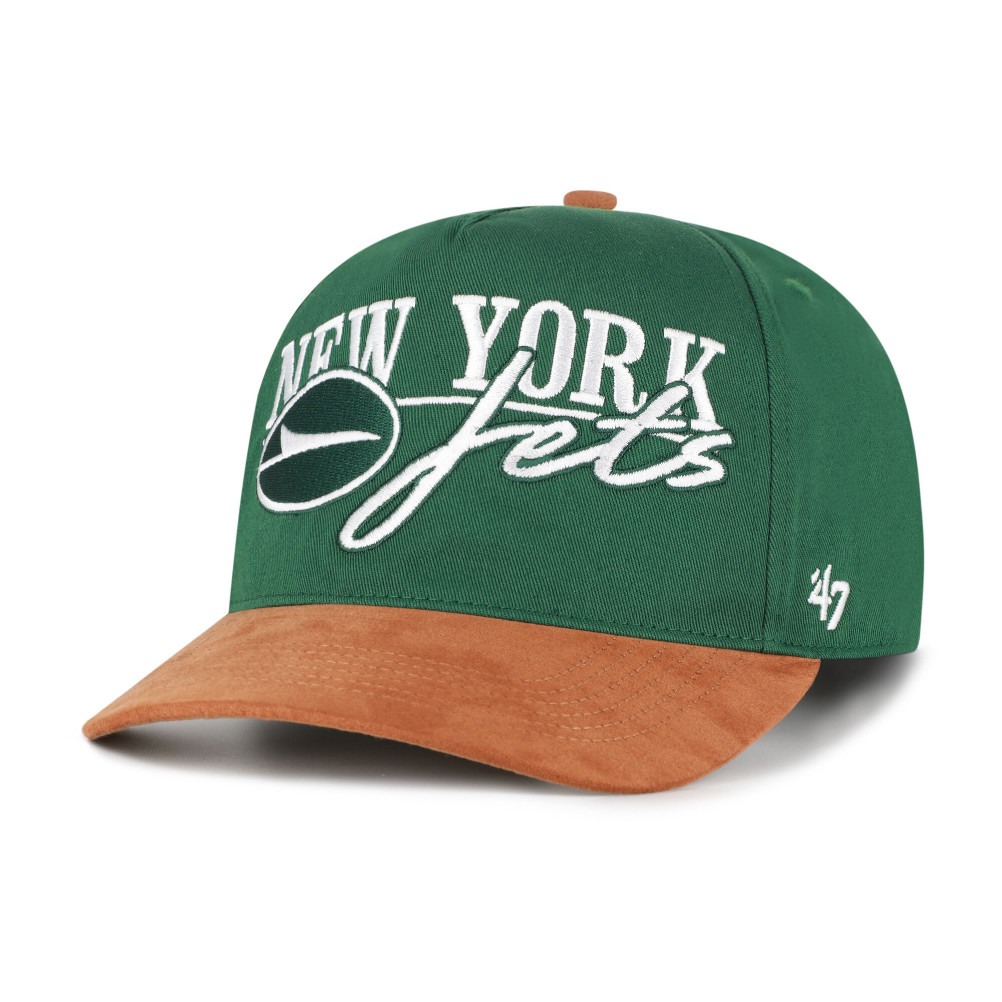 Men's '47 Green/Brown New York Jets Scribe Line Hitch Adjustable Hat