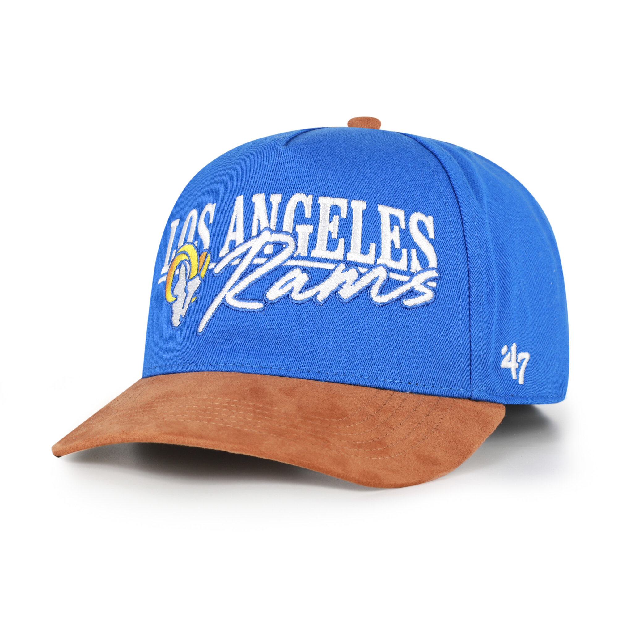 Men's '47 Royal/Brown Los Angeles Rams Scribe Line Hitch Adjustable Hat