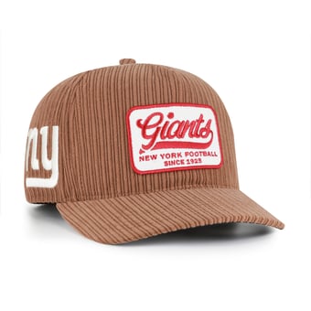 Men's '47 Brown New York Giants Throwback Corduroy Patch Hitch Adjustable Hat