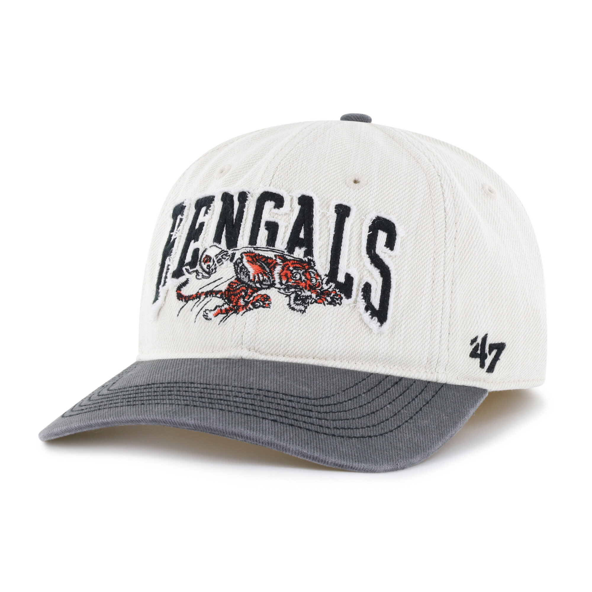 Men's '47 Natural Cincinnati Bengals Throwback Groton Franchise Fitted Hat