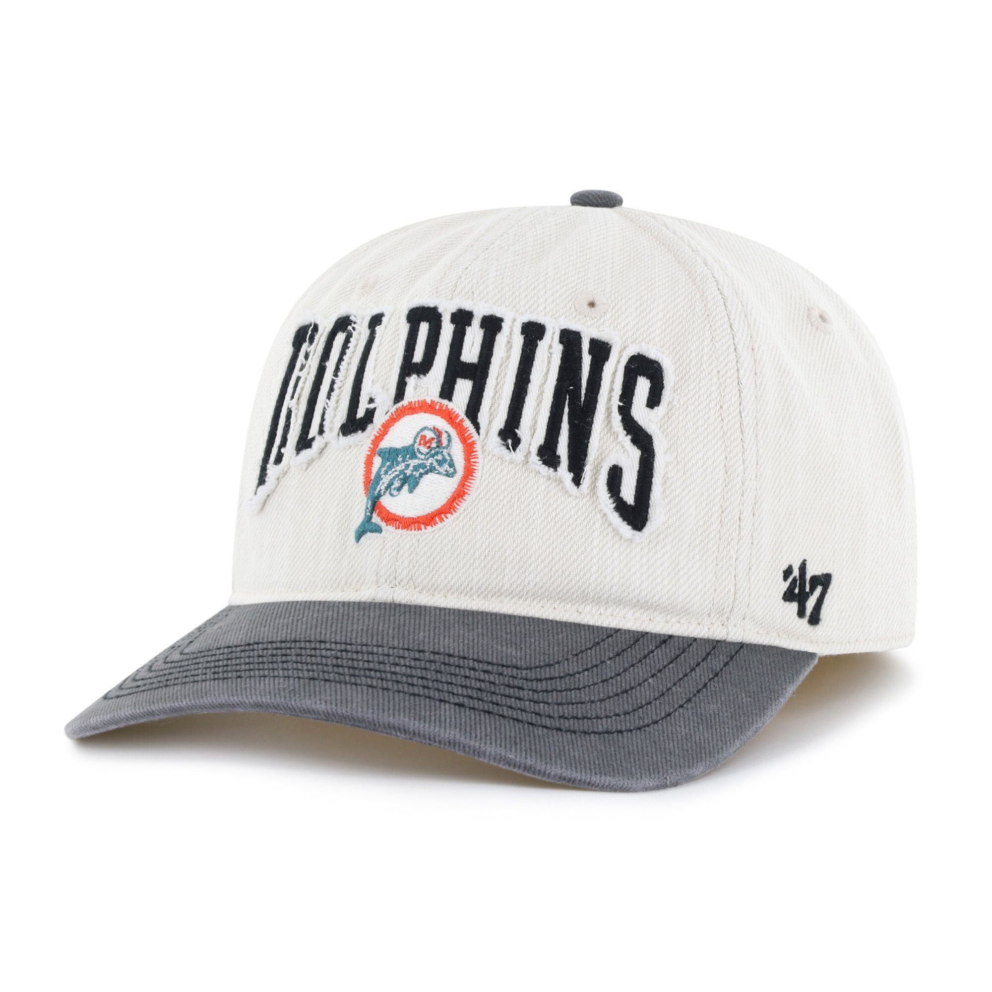 Men's '47 Natural Miami Dolphins Throwback Groton Franchise Fitted Hat