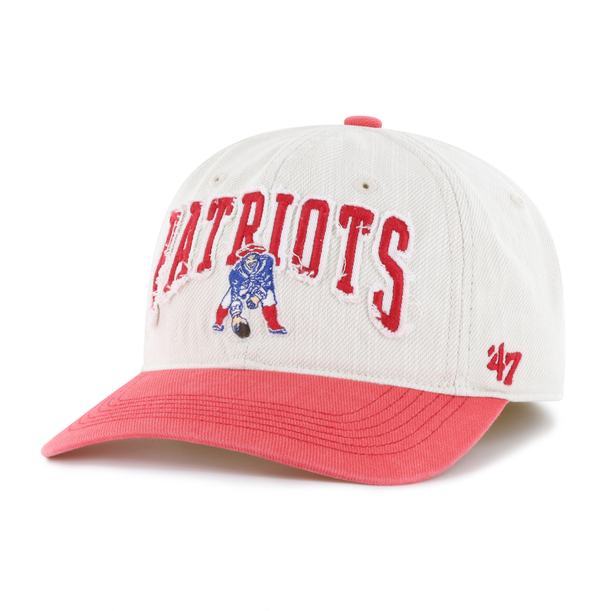 Men's '47 Natural New England Patriots Throwback Groton Franchise Fitted Hat