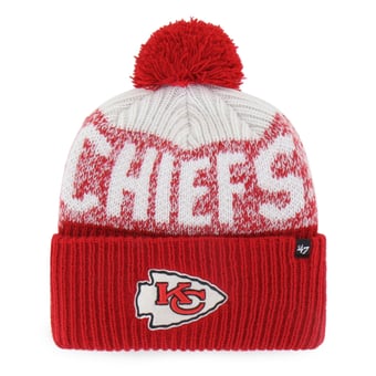 Men's '47  Red Kansas City Chiefs  Bone Chill Cuffed Knit Hat with Pom