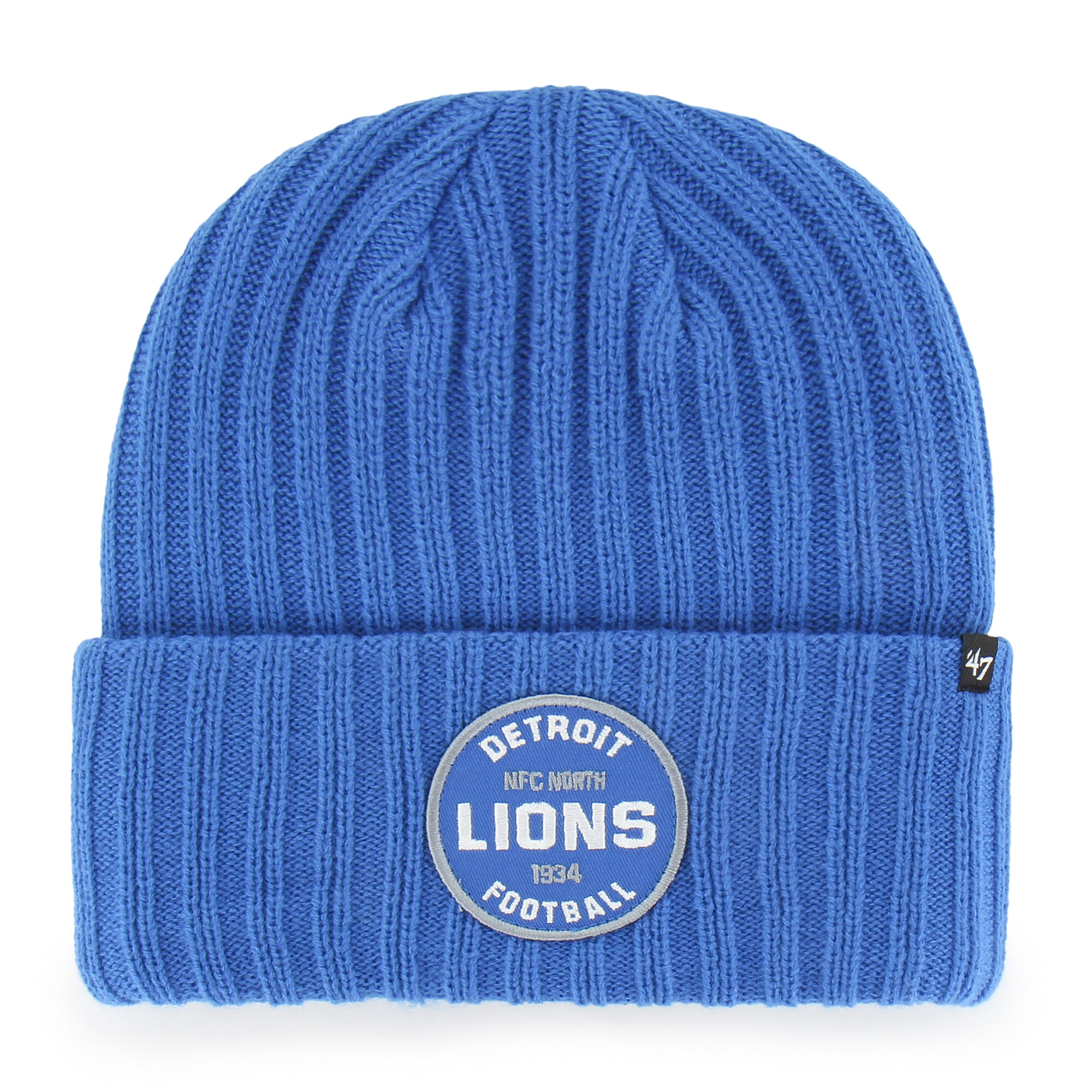 Men's '47  Blue Detroit Lions Ribbed Snowdrift Cuffed Knit Hat