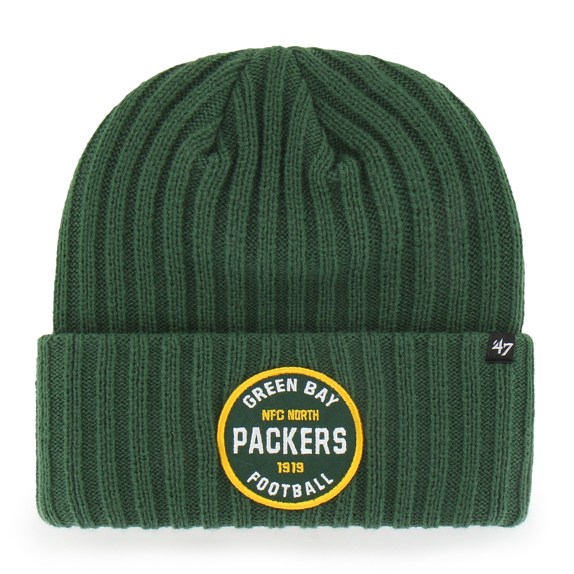 Men's '47  Green Green Bay Packers Ribbed Snowdrift Cuffed Knit Hat