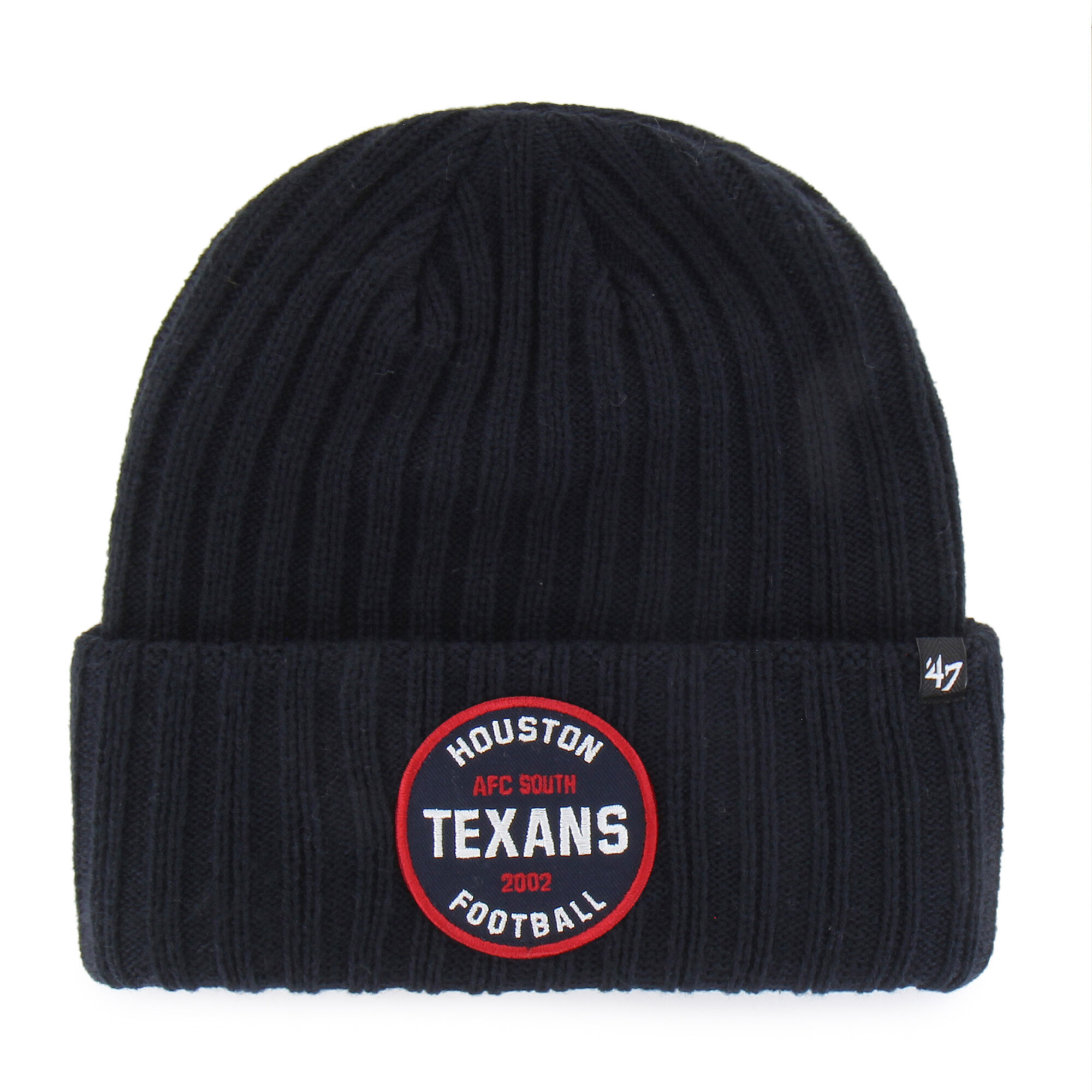 Men's '47  Navy Houston Texans Ribbed Snowdrift Cuffed Knit Hat