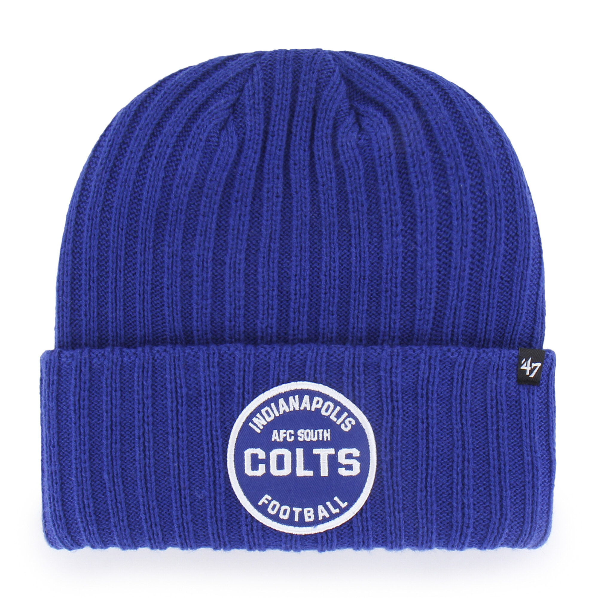 Men's '47  Royal Indianapolis Colts Ribbed Snowdrift Cuffed Knit Hat