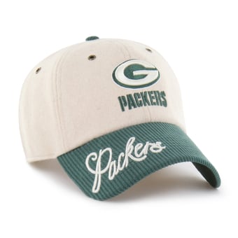 Women's '47 Natural/Green Green Bay Packers Rope Script Clean Up Adjustable Hat