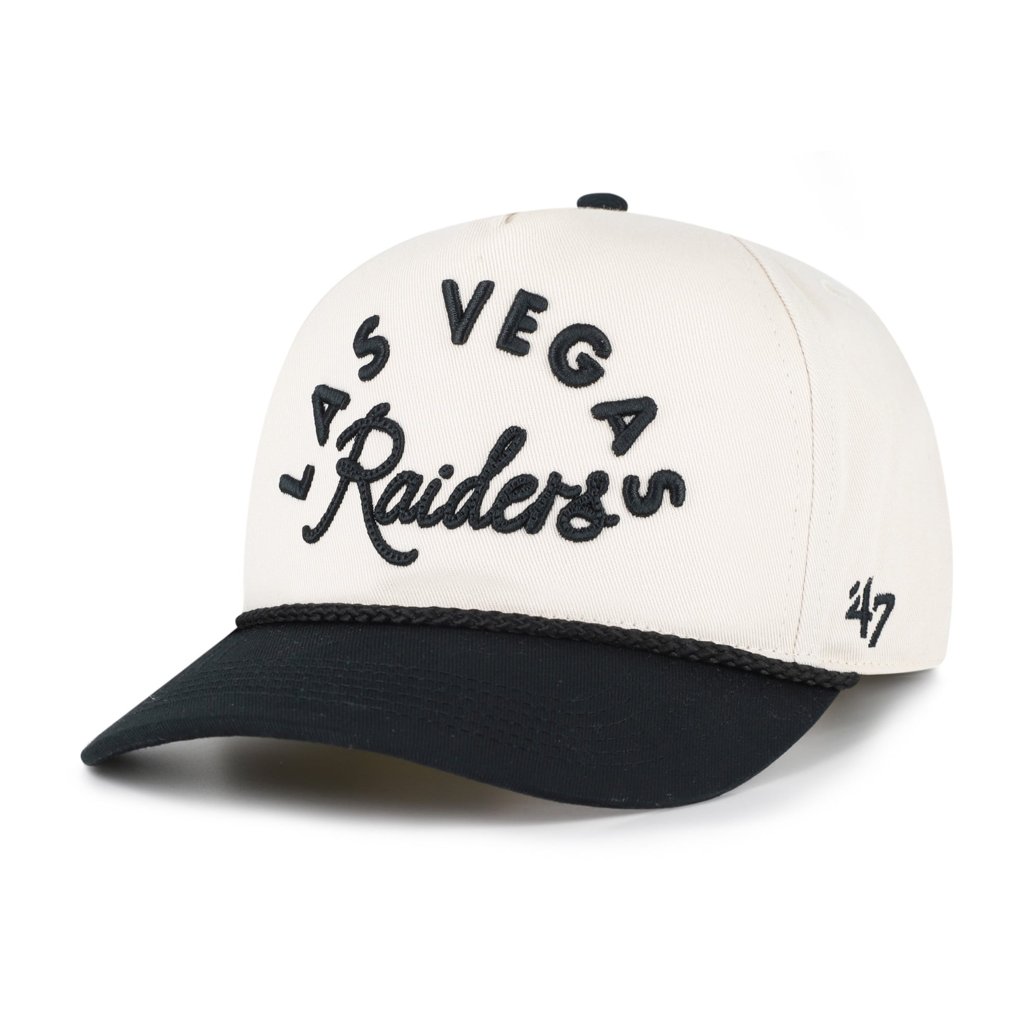 Women's '47 Natural Las Vegas Raiders Rope Script Hitch Adjustable Hat