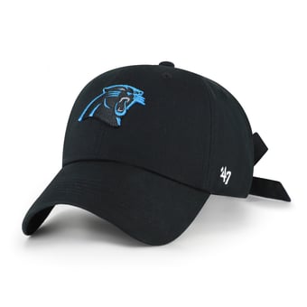 Women's '47 Black Carolina Panthers  Bow Back Clean Up Adjustable Hat