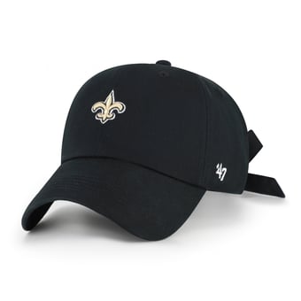 Women's '47 Black New Orleans Saints  Bow Back Clean Up Adjustable Hat