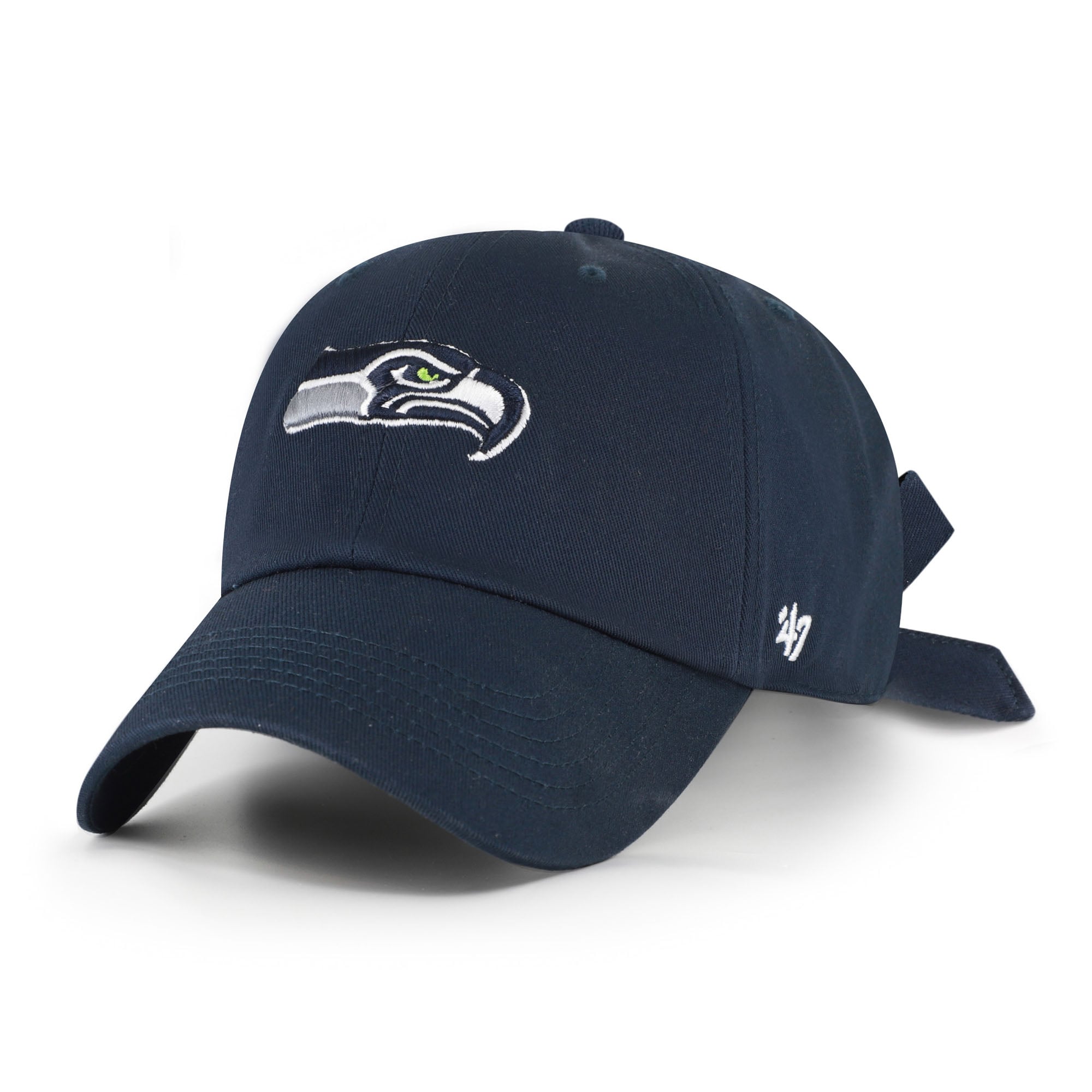 Women’s ’47 College Navy Seattle Seahawks Bow Back Clean Up Adjustable Hat Women’s ’47 College Navy Seattle Seahawks Bow Back Clean Up Adjustable Hat