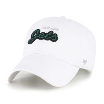Women's '47  White New York Jets Trendy Script Clean Up Adjustable Hat