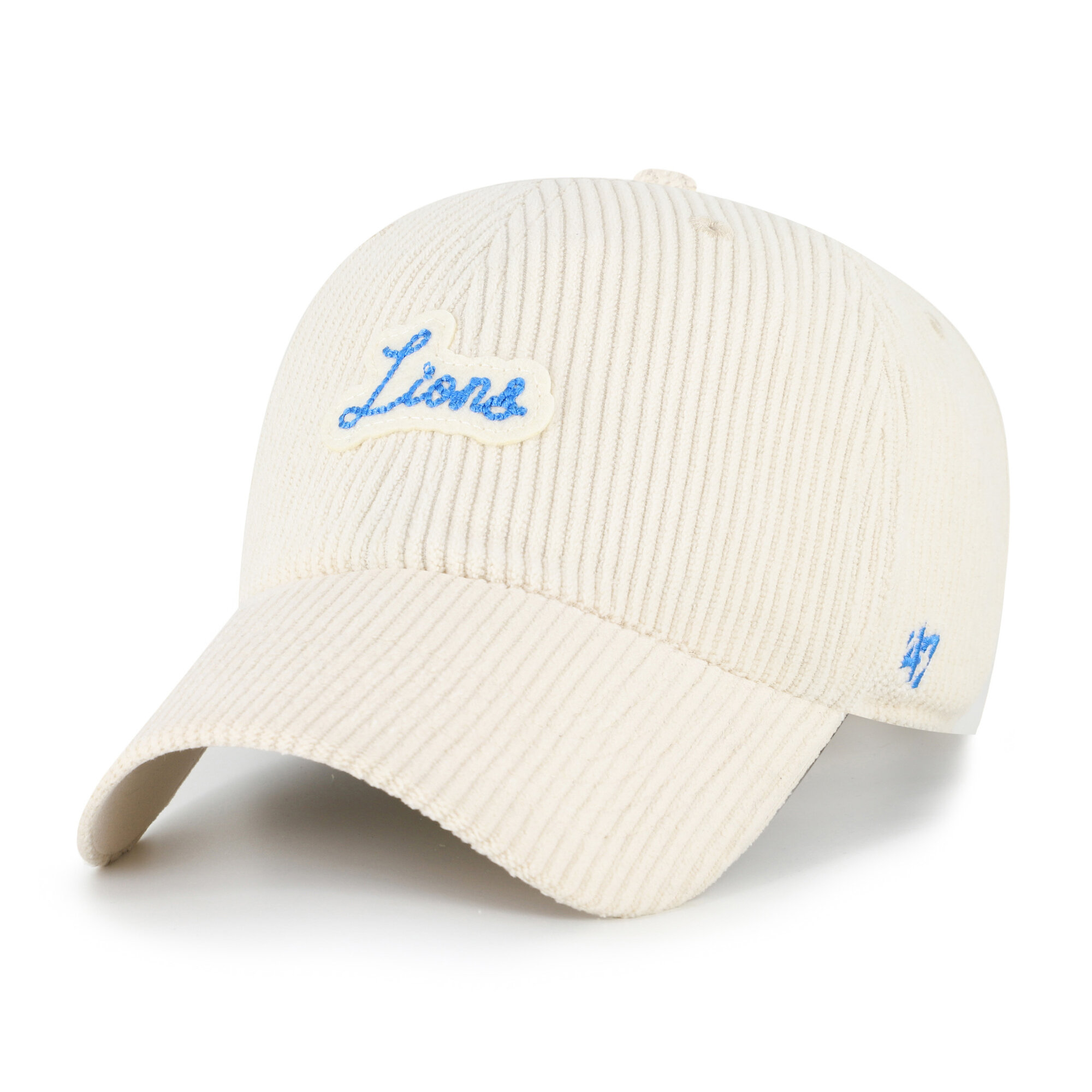 Women's '47 Natural Detroit Lions Rope Script Clean Up Adjustable Hat