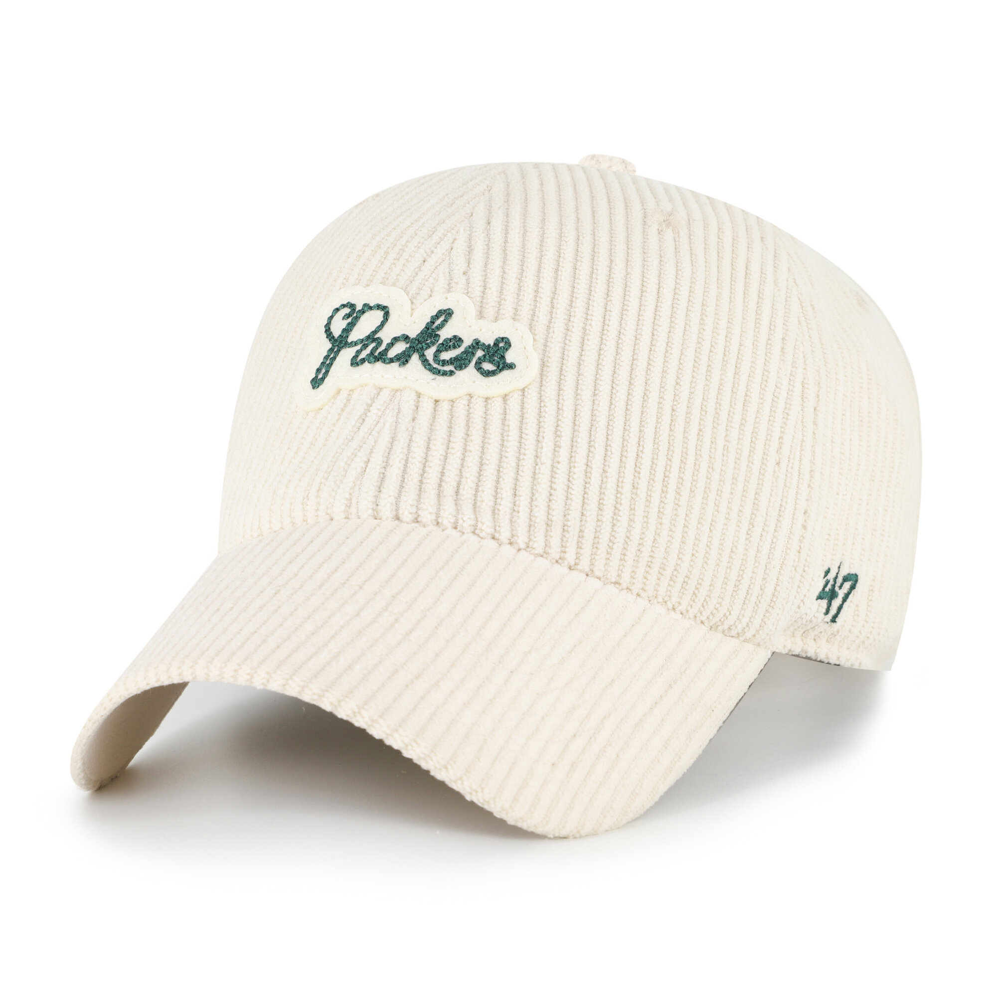 Women's '47 Natural Green Bay Packers Rope Script Clean Up Adjustable Hat