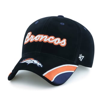 Women's '47 Black Denver Broncos Velvet Denim Script MVP Adjustable Hat