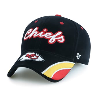 Women's '47 Black Kansas City Chiefs Velvet Denim Script MVP Adjustable Hat