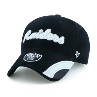 Women's '47 Black Las Vegas Raiders Velvet Denim Script MVP Adjustable Hat