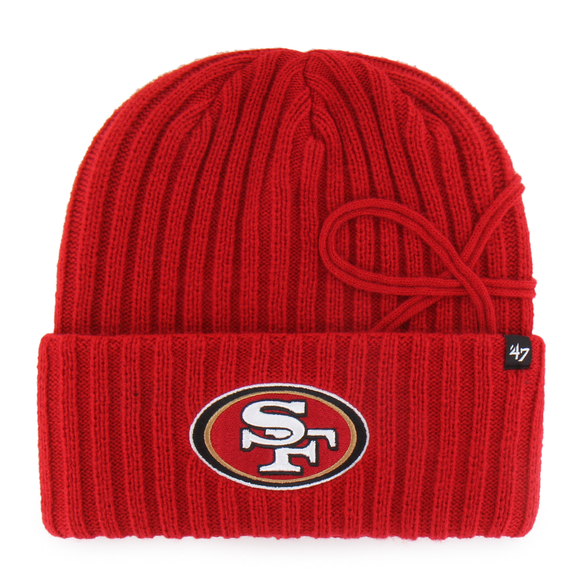 Women's '47 Scarlet San Francisco 49ers Bow Cuffed Knit Hat