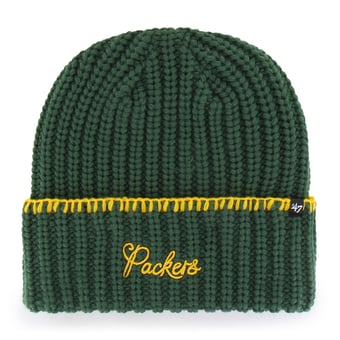 Women's '47 Green Green Bay Packers Blanket Stitch Cuffed Knit Hat