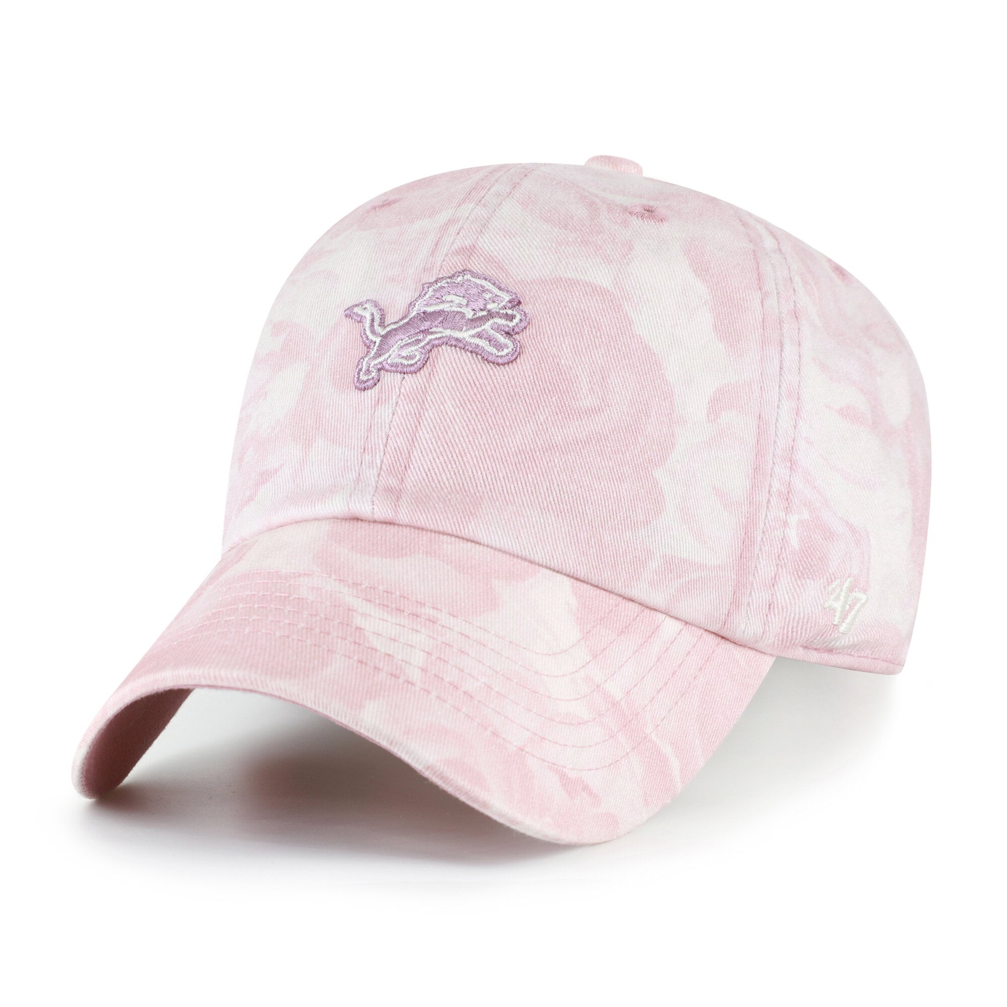 Women's '47 Pink Detroit Lions  Gardenia Clean Up Adjustable Hat
