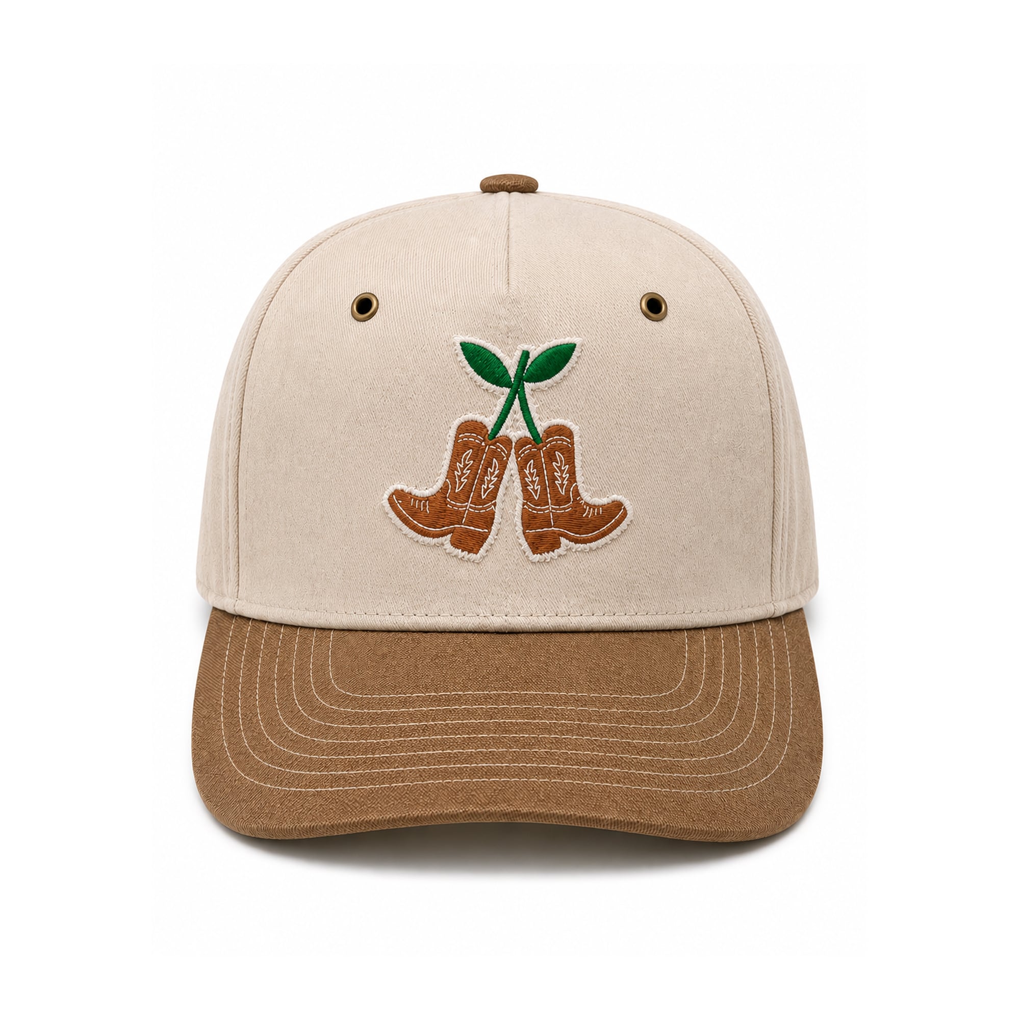 Women's Cap X x Wrangler Cream/Brown Texas Longhorns Cherry Boots Adjustable Hat