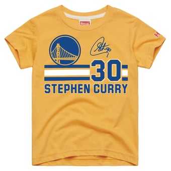 Youth Homage Stephen Curry Gold Golden State Warriors Remix Signature Name & Number Tri-Blend T-Shirt