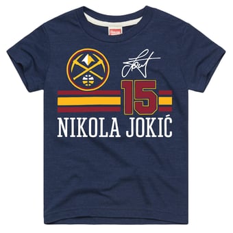 Youth Homage Nikola Joki? Navy Denver Nuggets Remix Signature Name & Number Tri-Blend T-Shirt