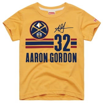 Youth Homage Aaron Gordon Gold Denver Nuggets Remix Signature Name & Number Tri-Blend T-Shirt
