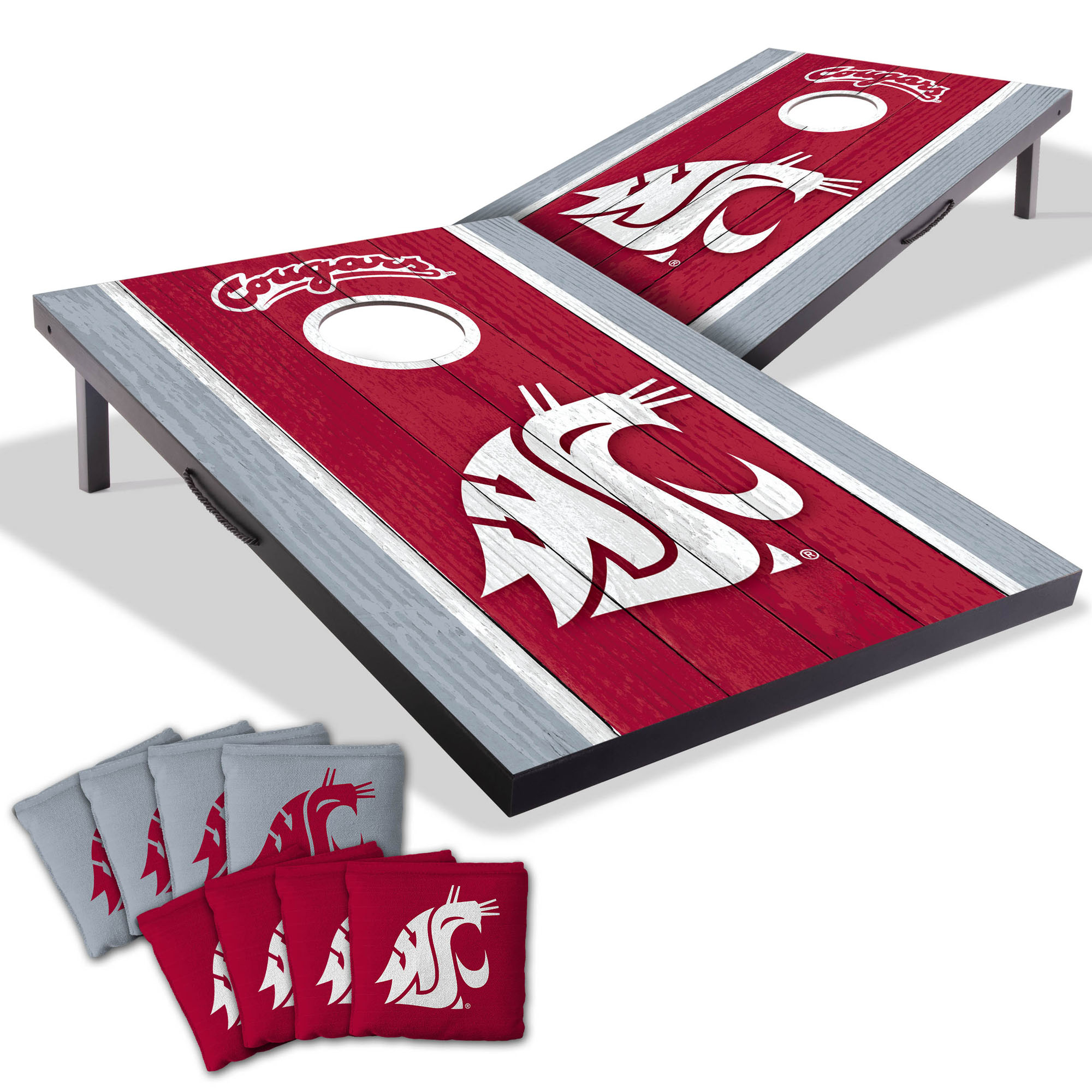 Fanpoint Washington State Cougars 2' x 3' Cornhole Game with Bags