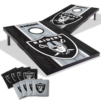 Fanpoint Las Vegas Raiders 2' x 3' Cornhole Game with Bags