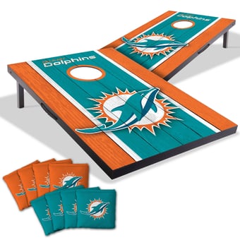 IDNA Miami Dolphins 2' x 3' Cornhole Game with Bags