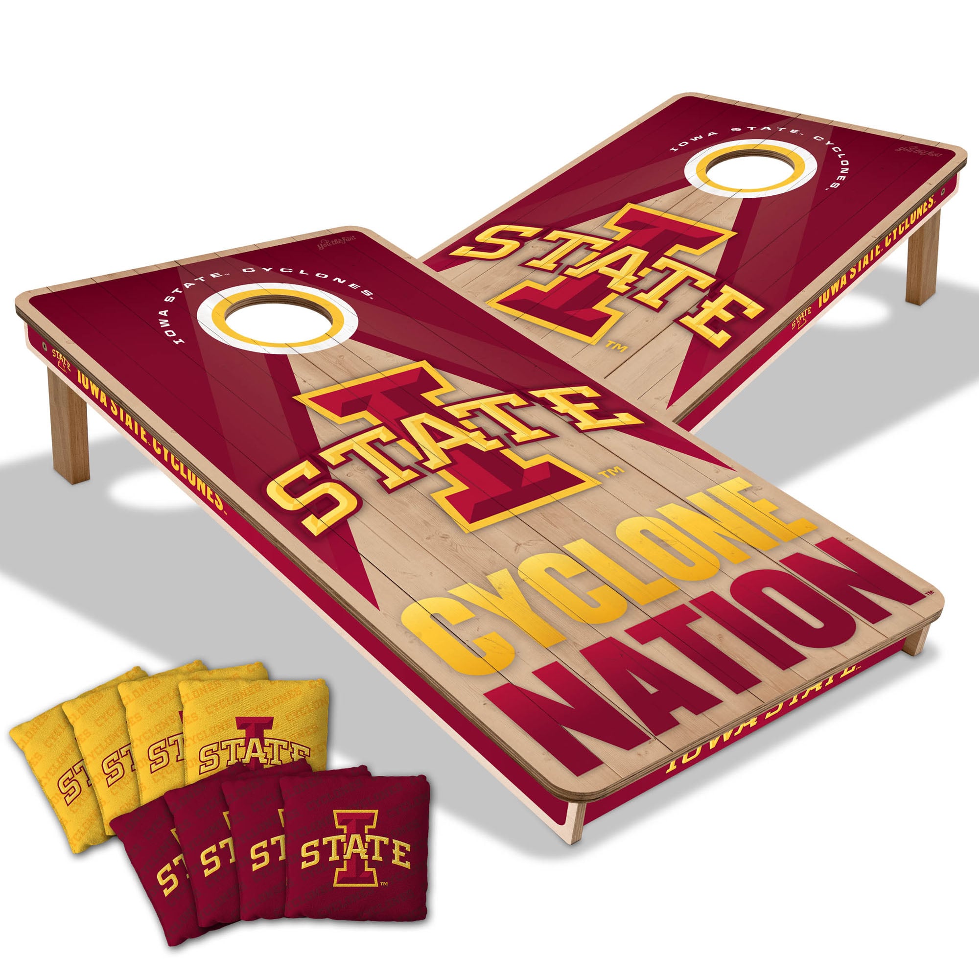 IDNA Iowa State Cyclones 2' x 4' Slogan Series Cornhole Game with Bags