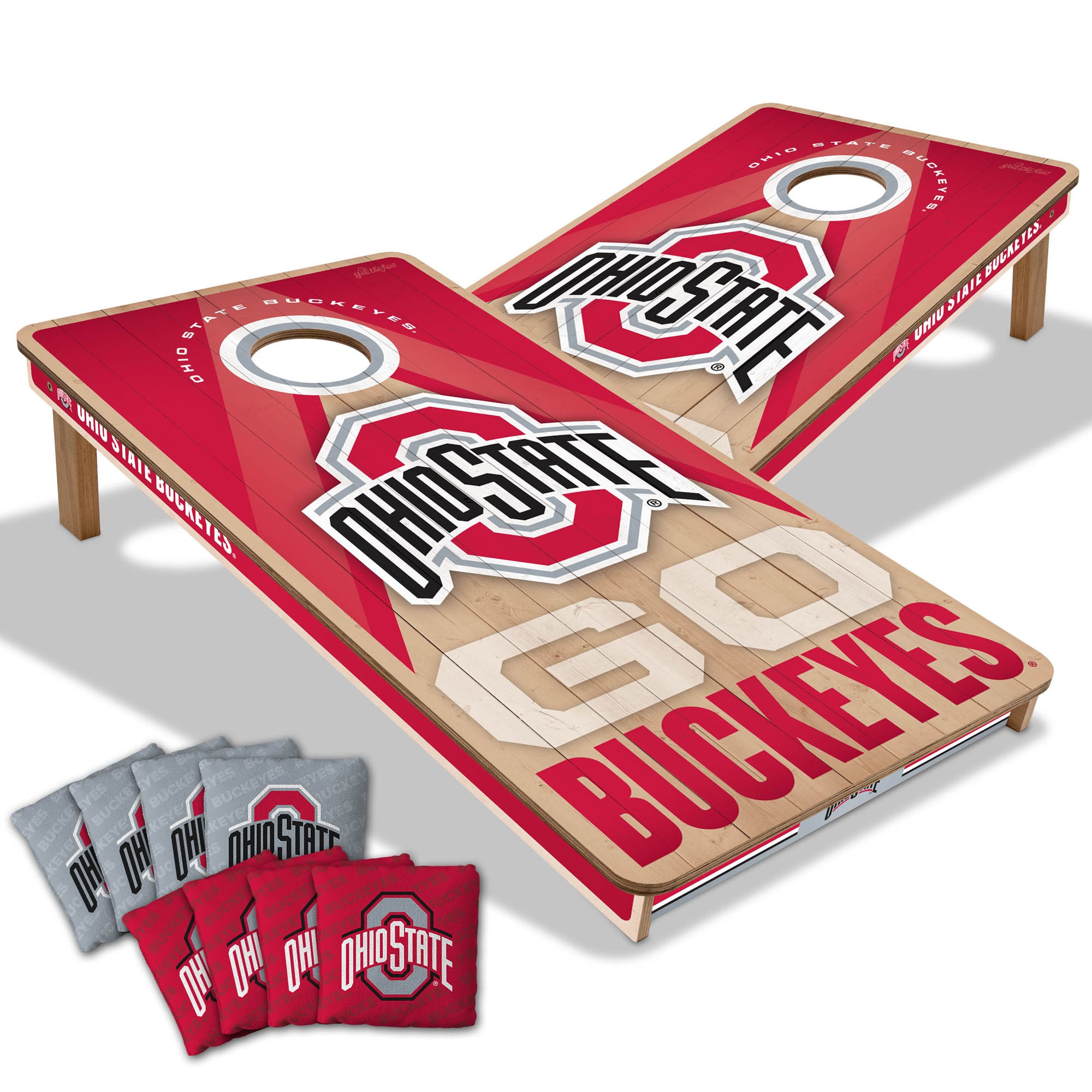 IDNA Ohio State Buckeyes 2' x 4' Slogan Series Cornhole Game with Bags