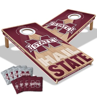 IDNA Mississippi State Bulldogs 2' x 4' Slogan Series Cornhole Game with Bags