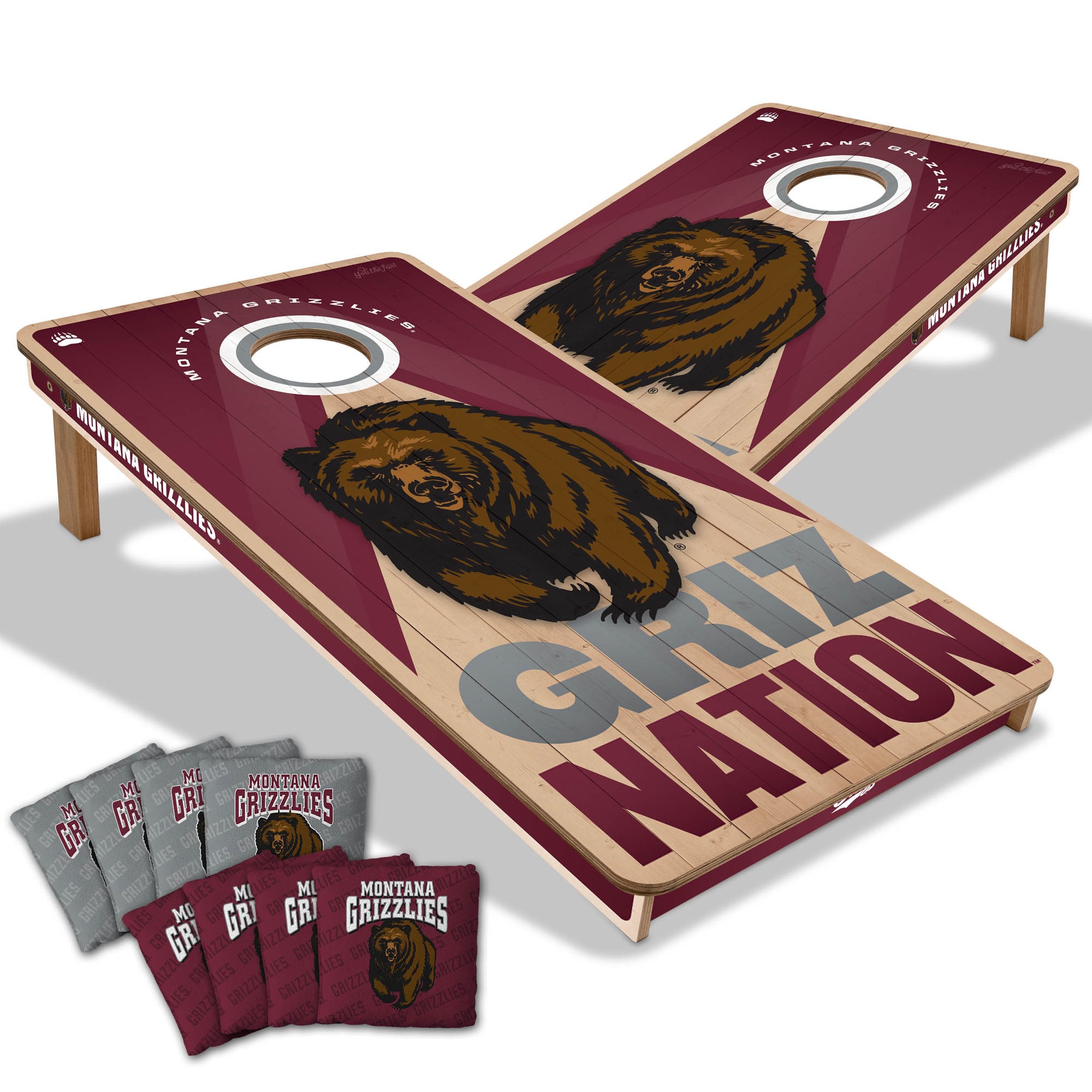 IDNA Montana Grizzlies 2' x 4' Slogan Series Cornhole Game with Bags