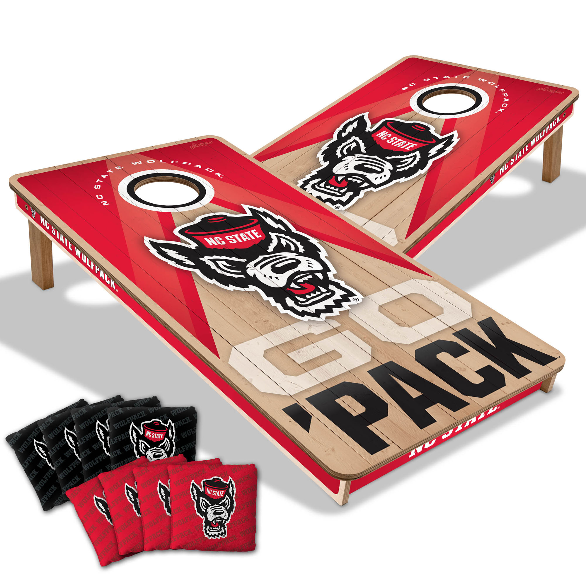 IDNA NC State Wolfpack 2' x 4' Slogan Series Cornhole Game with Bags