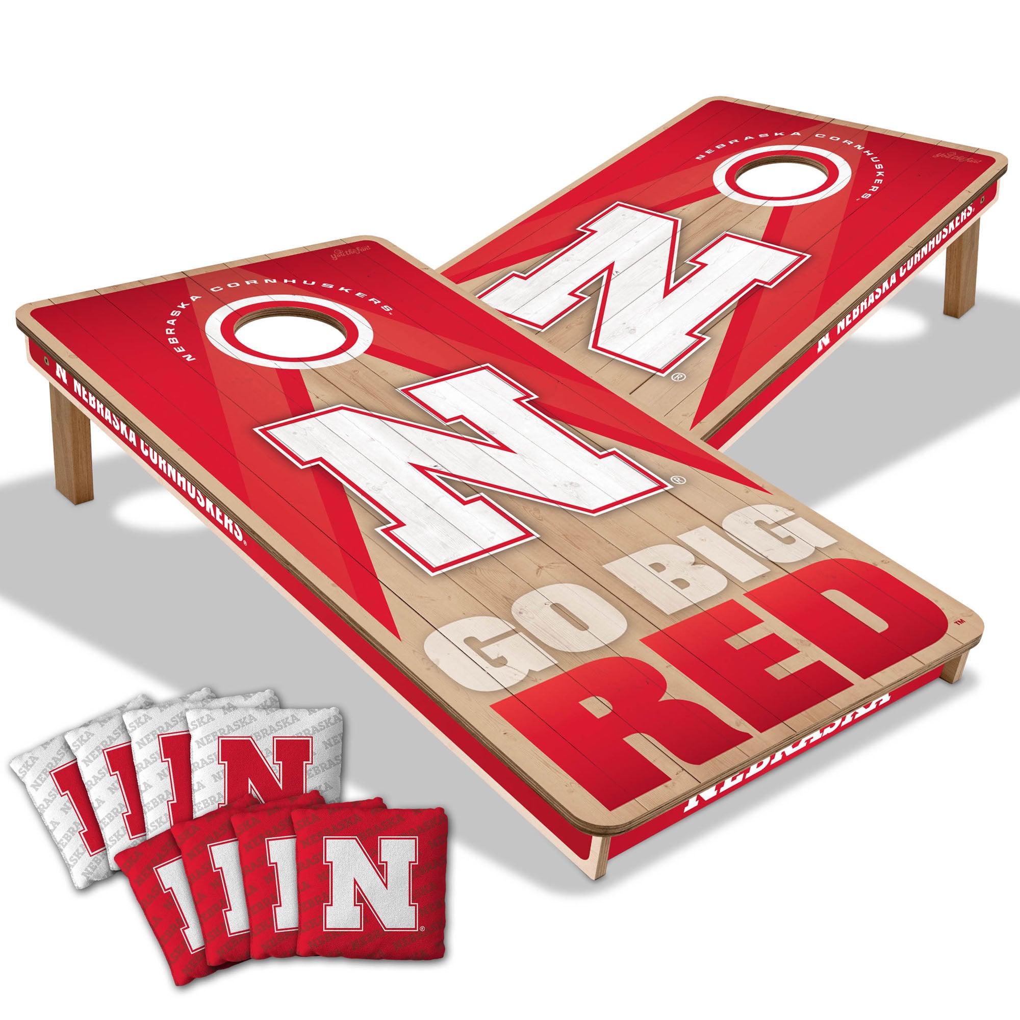 IDNA Nebraska Huskers 2' x 4' Slogan Series Cornhole Game with Bags