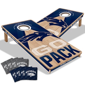 IDNA Nevada Wolf Pack 2' x 4' Slogan Series Cornhole Game with Bags