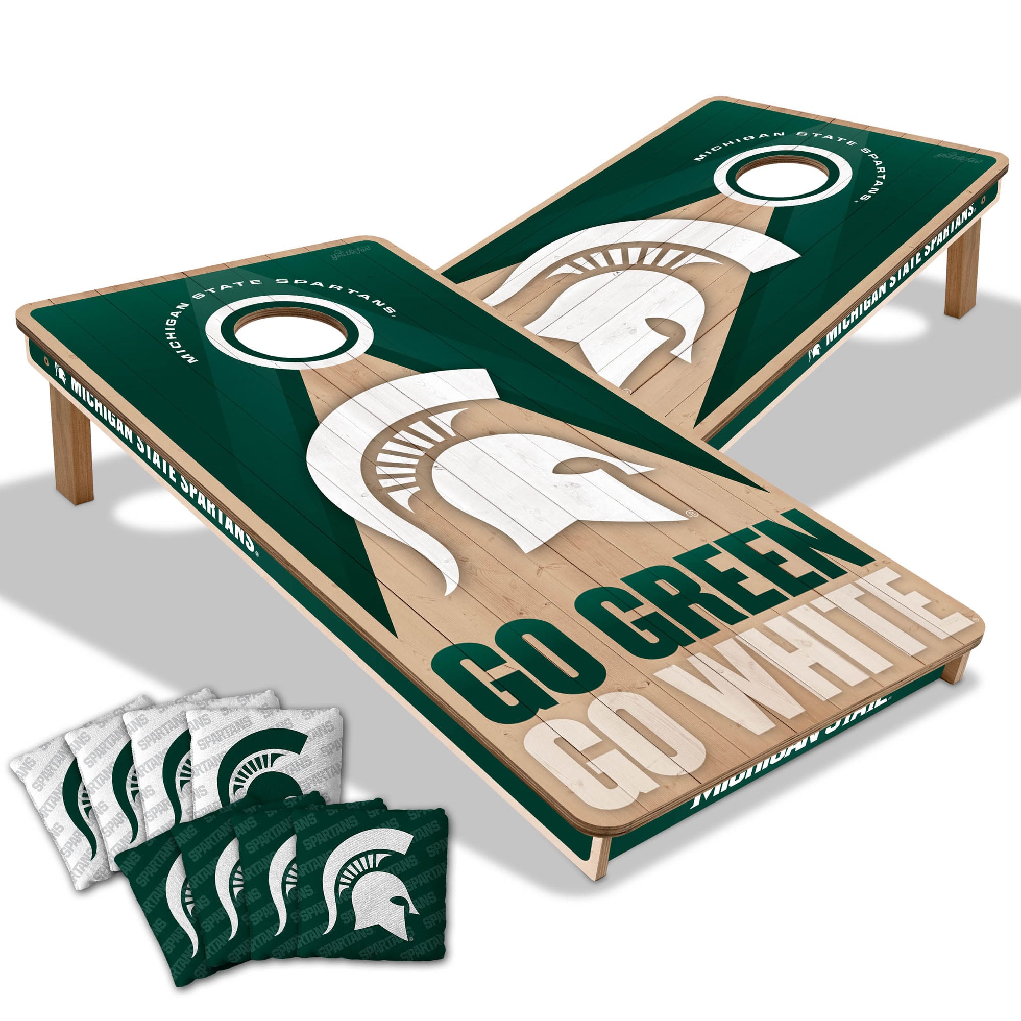IDNA Michigan State Spartans 2' x 4' Slogan Series Cornhole Game with Bags