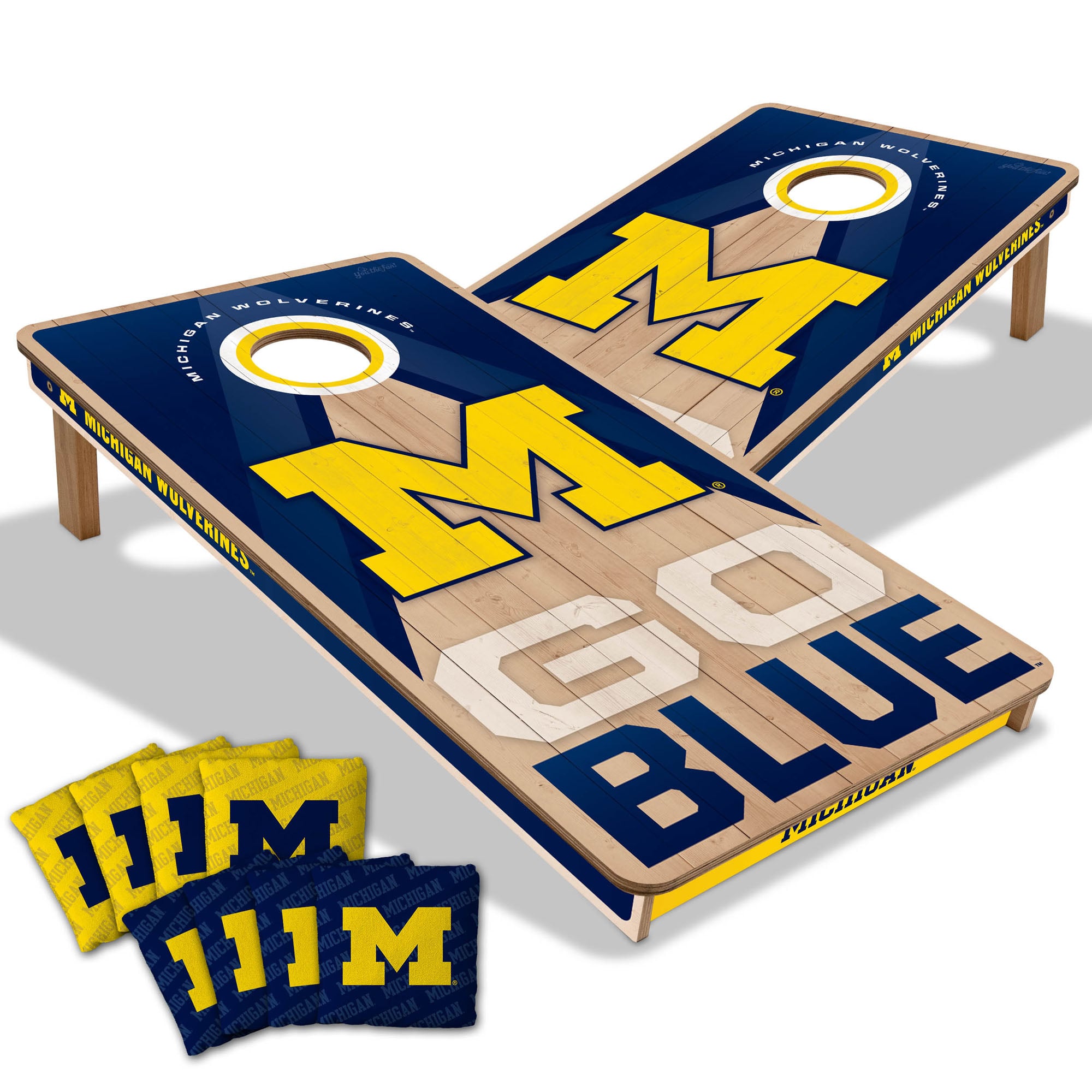 IDNA Michigan Wolverines 2' x 4' Slogan Series Cornhole Game with Bags