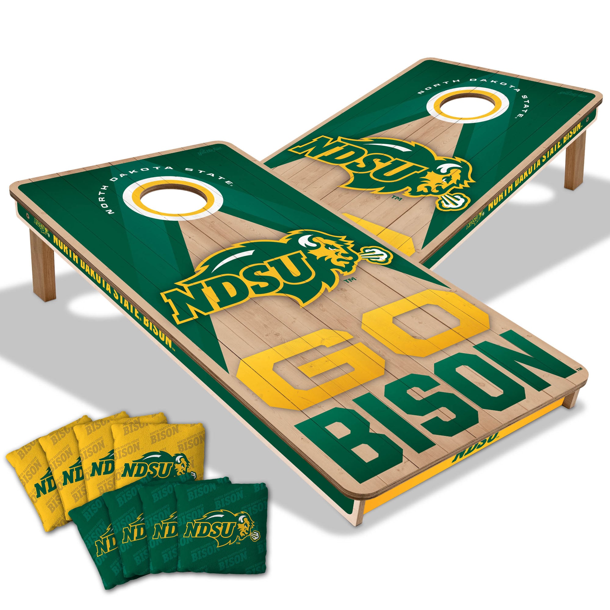 IDNA NDSU Bison 2' x 4' Slogan Series Cornhole Game with Bags