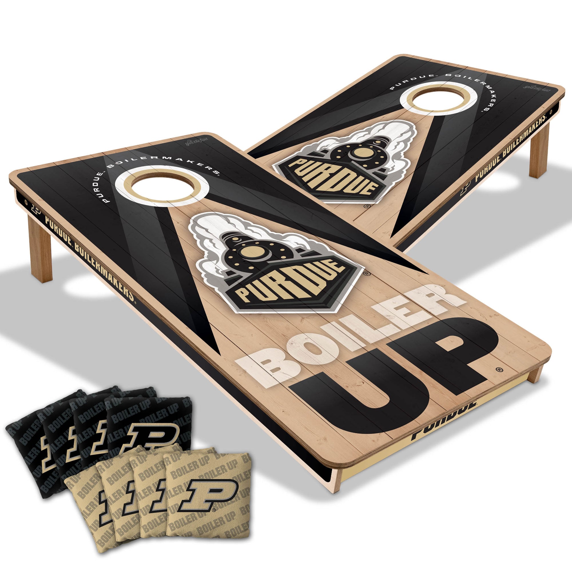 IDNA Purdue Boilermakers 2' x 4' Slogan Series Cornhole Game with Bags