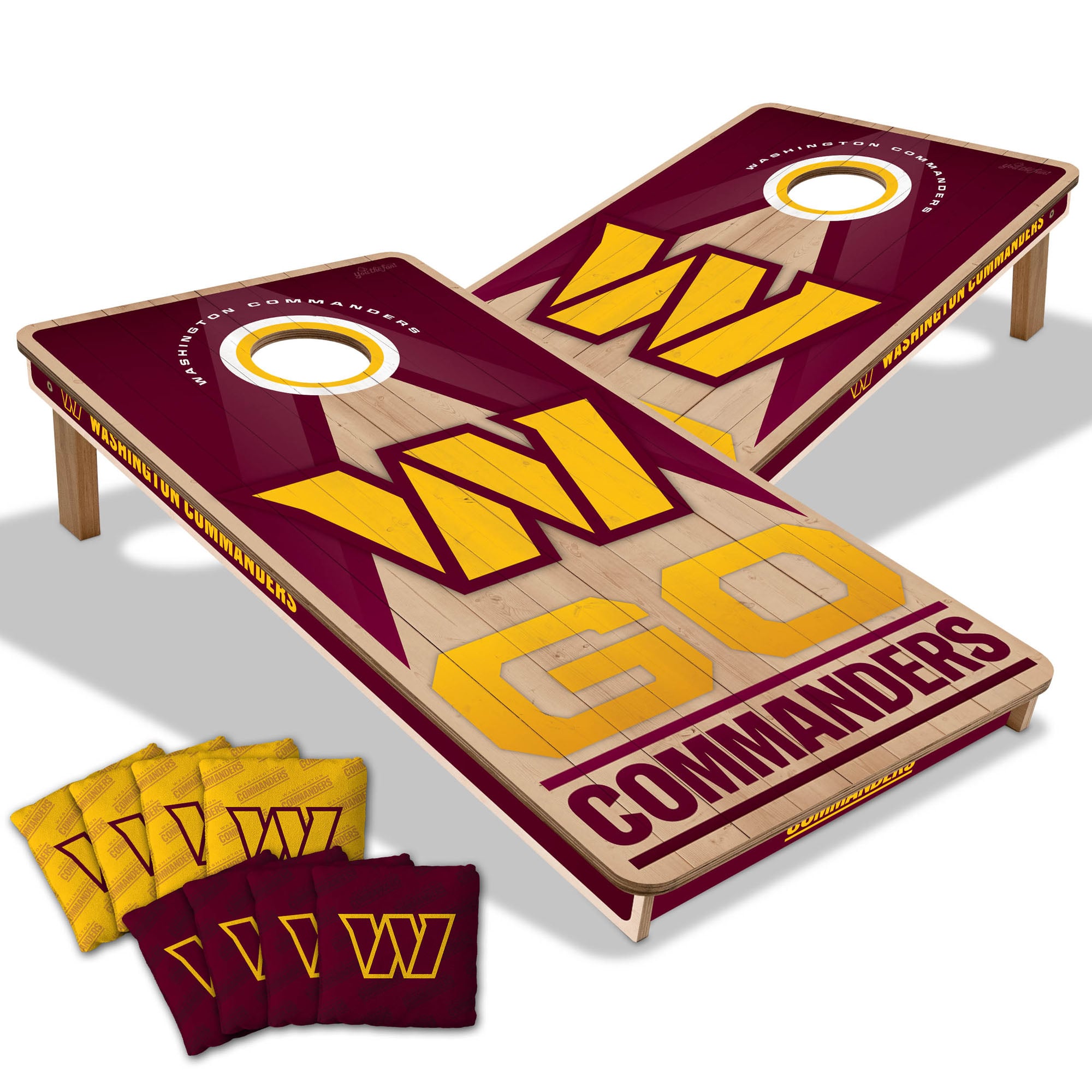 IDNA Washington Commanders 2' x 4' Slogan Series Cornhole Game with Bags