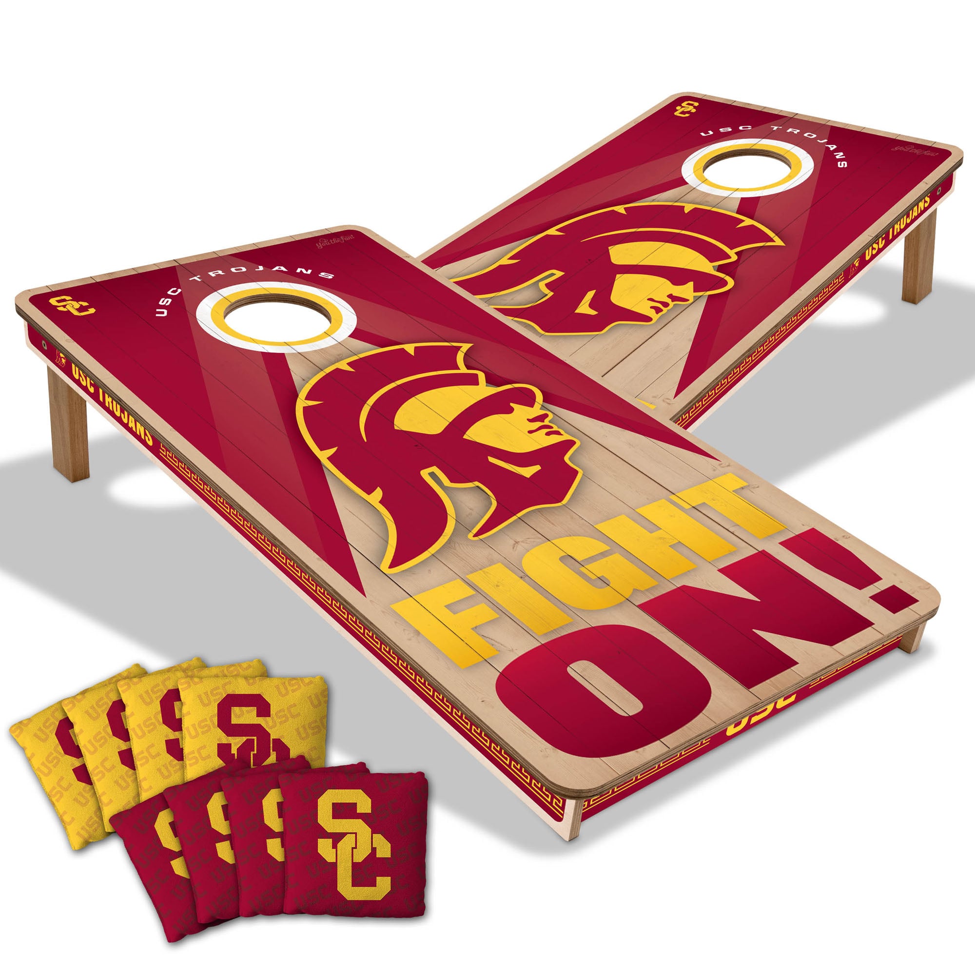 IDNA USC Trojans 2' x 4' Slogan Series Cornhole Game with Bags