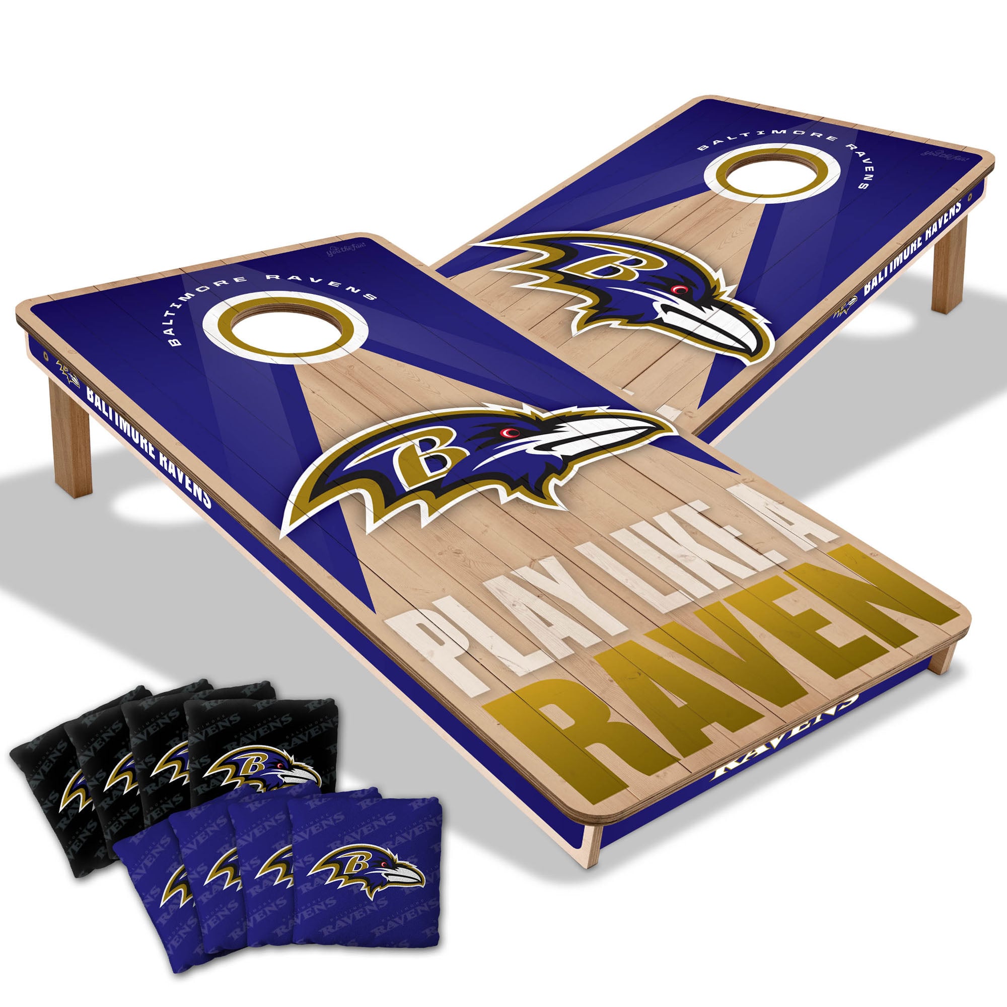 IDNA Baltimore Ravens 2' x 4' Slogan Series Cornhole Game with Bags